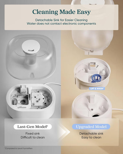 Levoit Humidifiers for Bedroom, Smart Warm and Cool Mist, Symptom Relief
