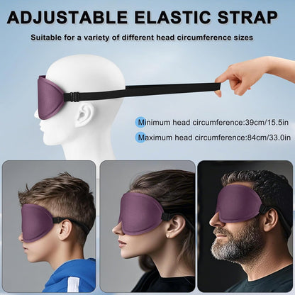 2 Pack Sleep Mask for Side Sleeper, Complete Light Blocking 3D Sleeping Eye Mask, Soft Breathable Eye Cover for Women Men, Travel, Nap, Relaxing Zero Pressure Night Blindfold (Pink+Purple)