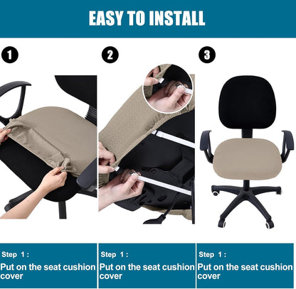 Smiry Office Computer Chair Armrest Covers, 2PCs Anti-dust Arm Rest Pad | Removable Washable Desk Chair Arm Pad Covers, Grey