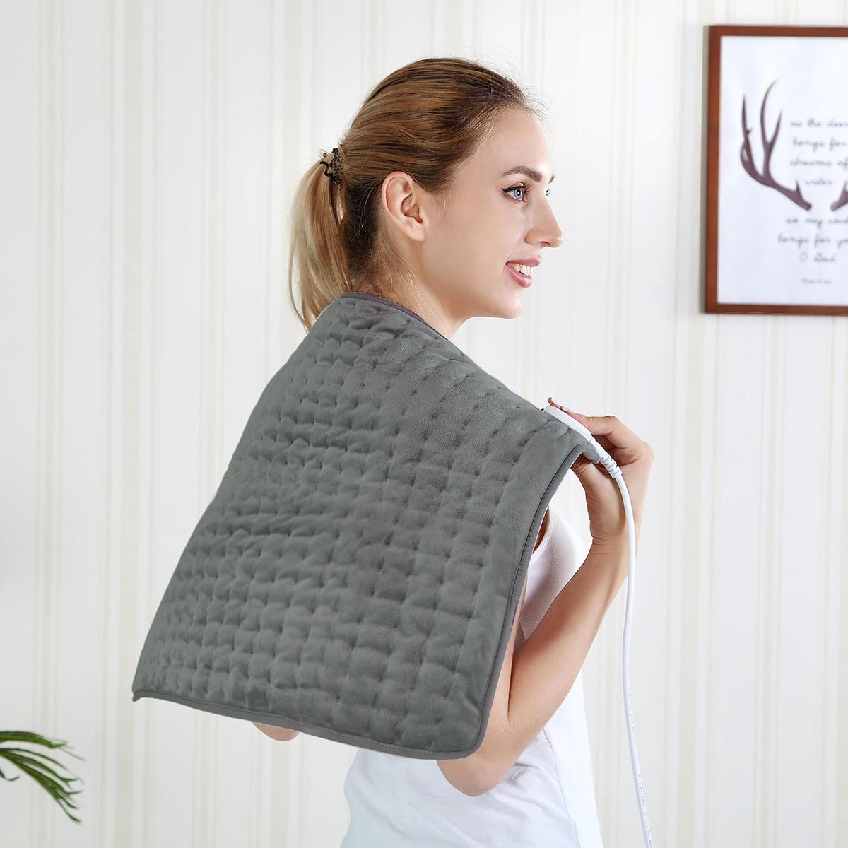 Electric Heating pad for Back Neck Shoulder Knee Arms Legs- Electric Heat Pads with 6 Heat Settings & Auto Shut Off Heat Heating Pad for Birthday Mother Father Girl Men Women