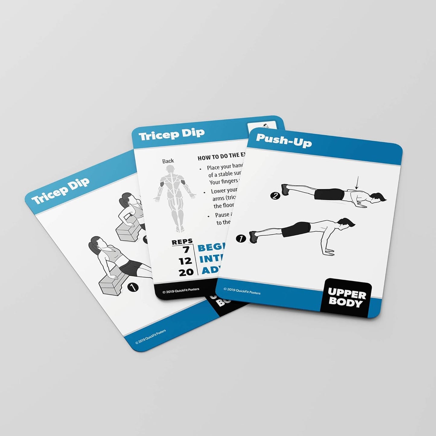 2 Pack - Bodyweight & Yoga Pose Exercise Cards - Fitness Workout Playing Cards