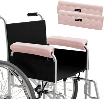 SPRING SEAON Wheelchair Armrest Covers, Soft Suede Memory Foam Pads, 1 Pair