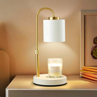 CASTLELIFE Candle Warmer Lamp with Timer & Dimmer, Height Adjustable Electric Wax Melt Warmer for Jar Candles, Gifts for Mom Home Decor, White