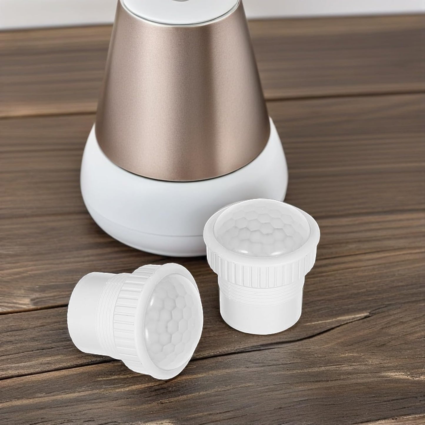 2pcs Motion Sensor Light Shade with High Sensitivity Auto Light Switch, Sturdy Plastic Housing for Outdoor Lighting Systems and Parking Lot Lighting, Weather-resistant White Cover