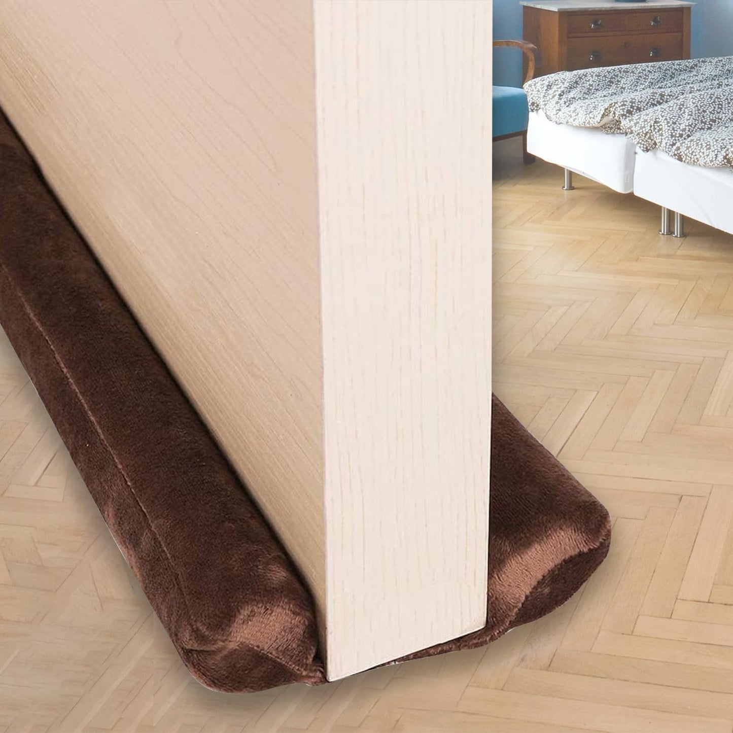 36 Inch Under Door Stopper, Door Noise Blocker | Double Sided Door Stopper, Machine-Washable