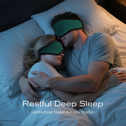 Sleep Mask with Bluetooth 5.4 Headphones, Removable 3D Eye Cups, Timing Sleeping Headphones for Side Sleepers, Wireless Music Eye Mask Speakers for Men, Women, Tech Gifts, Pink