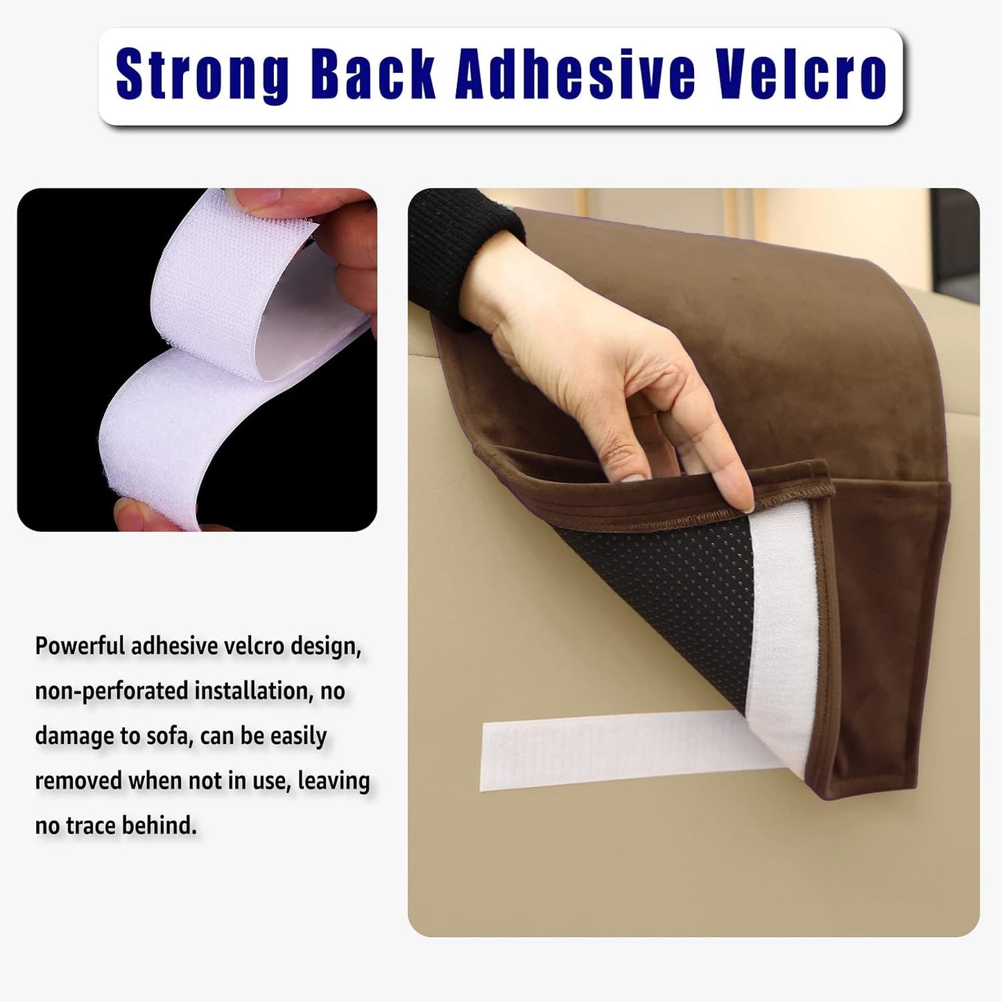 Adjustable Headrest Pillow for Recliners and Armchairs - Non-Slip Velvet Cushion for Neck Support and Pain Relief (Gray)