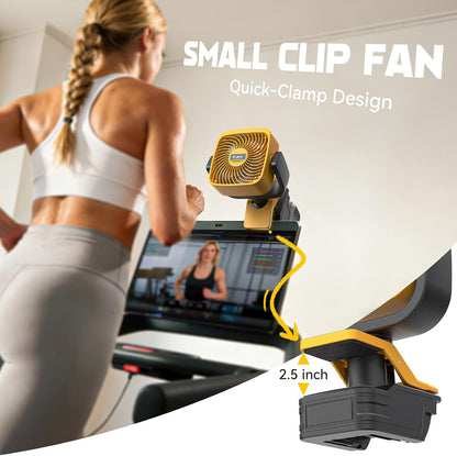 Ecarke 4" Clip Fan Compatible with Milwaukee 18V Battery (Tool Only) 3-Speed Cordless Clip-On Fan with 360° Rotation Low Noise Portable Desk Fan for Camping Jobsite Tent Fishing Outdoor