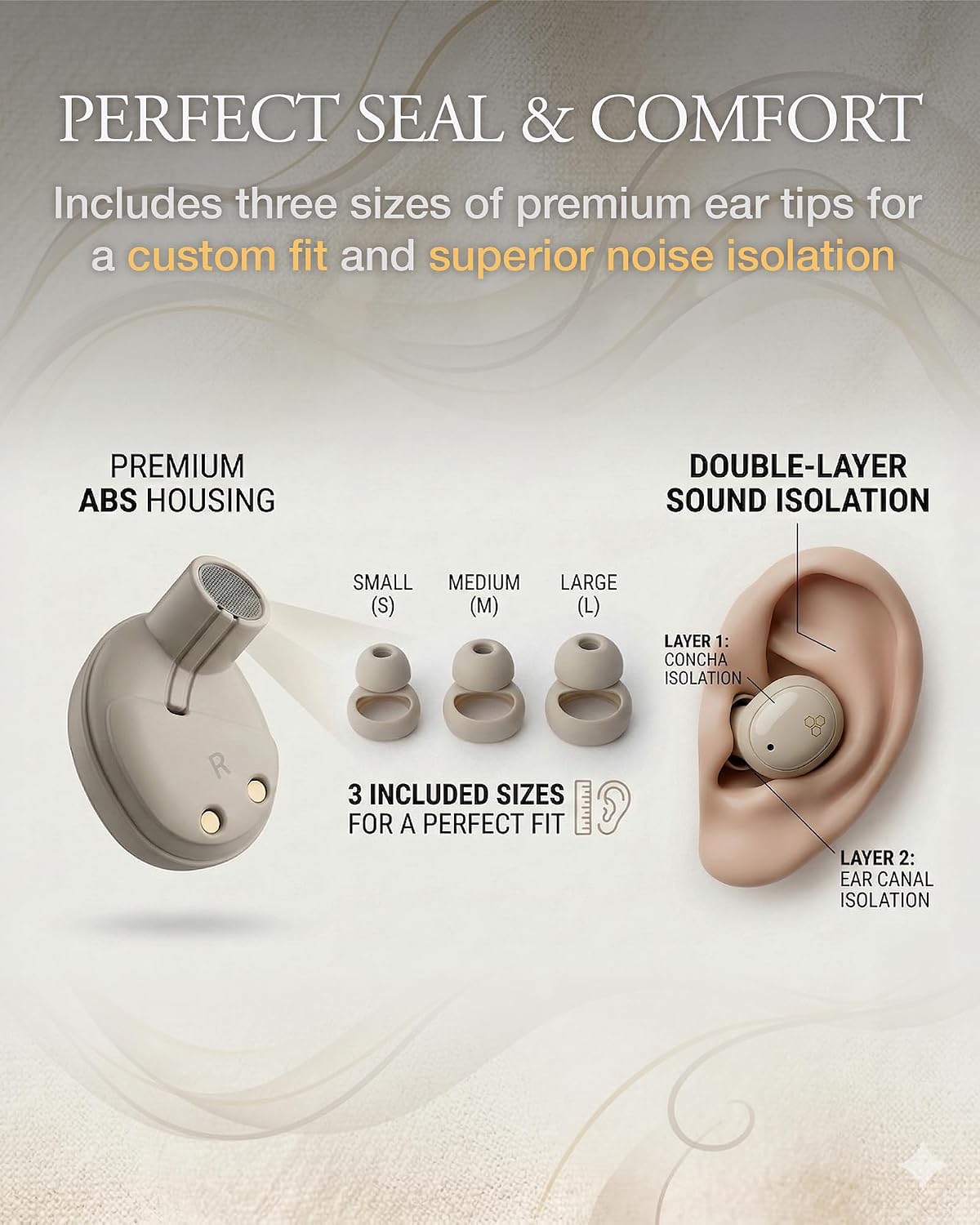Final Audio ZE500 True Wireless ASMR Earbuds - Ultra-Compact Bluetooth Sleep Earbuds for Side Sleepers, 3D Binaural Sound, Zero Ear Pressure, Custom Tuned for Relaxation & ASMR (Dark Gray)