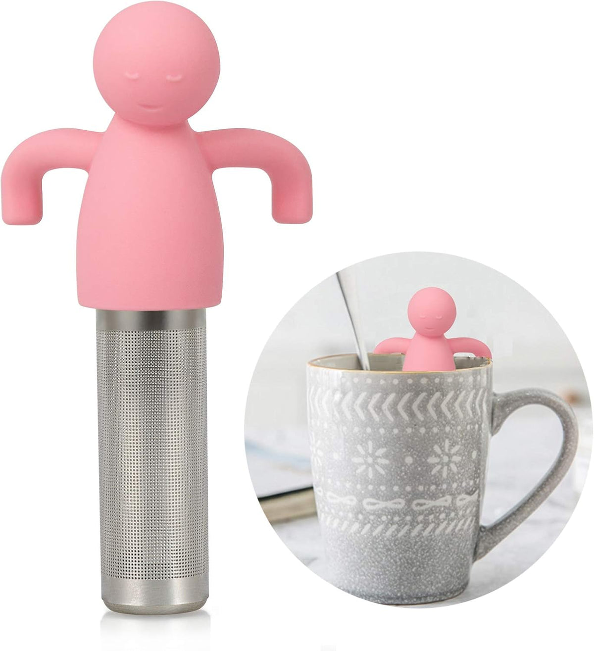 Leden Tea Infuser for Loose Leaf Tea Extra Fine Mesh Tea Steeper Gray