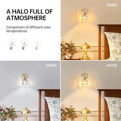 Shenmoyl Vintage Battery Operated Wall Sconce with Green Tulip Glass Lampshade Rechargeable Battery Powered Wall Light with Remote Control for Bedside Bedroom Doorway