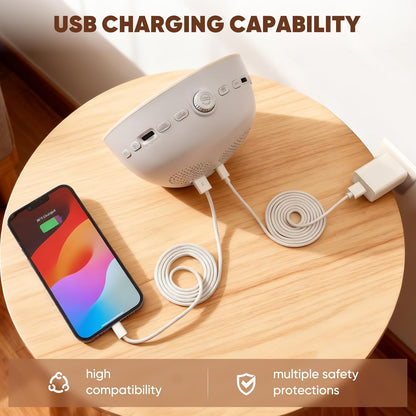 Portable Sound Machine White Noise Machine 12 Sound 6 Lighting Levels Timer