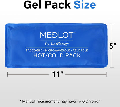 LotFancy Gel Ice Packs, 2pc Reusable Hot Cold Pack for Therapy, Heating Cooling Gel Pad, Pain Relief for Face, Head, TMJ, Wisdom Teeth, Oral Facial Surgery, Sport Injuries, Migraine, Muscle Joint