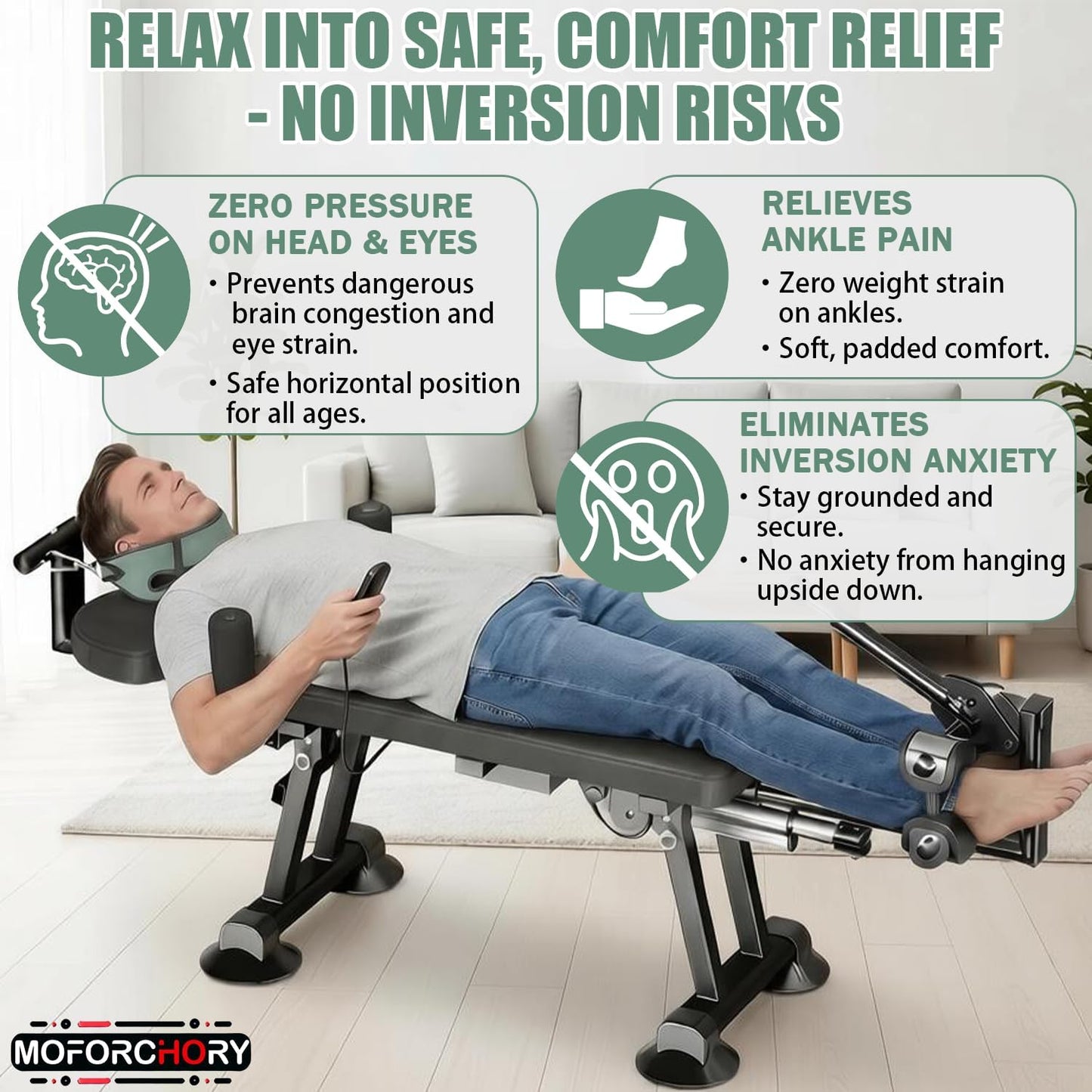 Electric Traction Machine for Neck & Back, Home Spinal Decompression Device for Lower Back Pain Relief, Non-Inversion Spine Stretcher for Safer Daily Use,Lumbar&Cervical Traction Decompression Table
