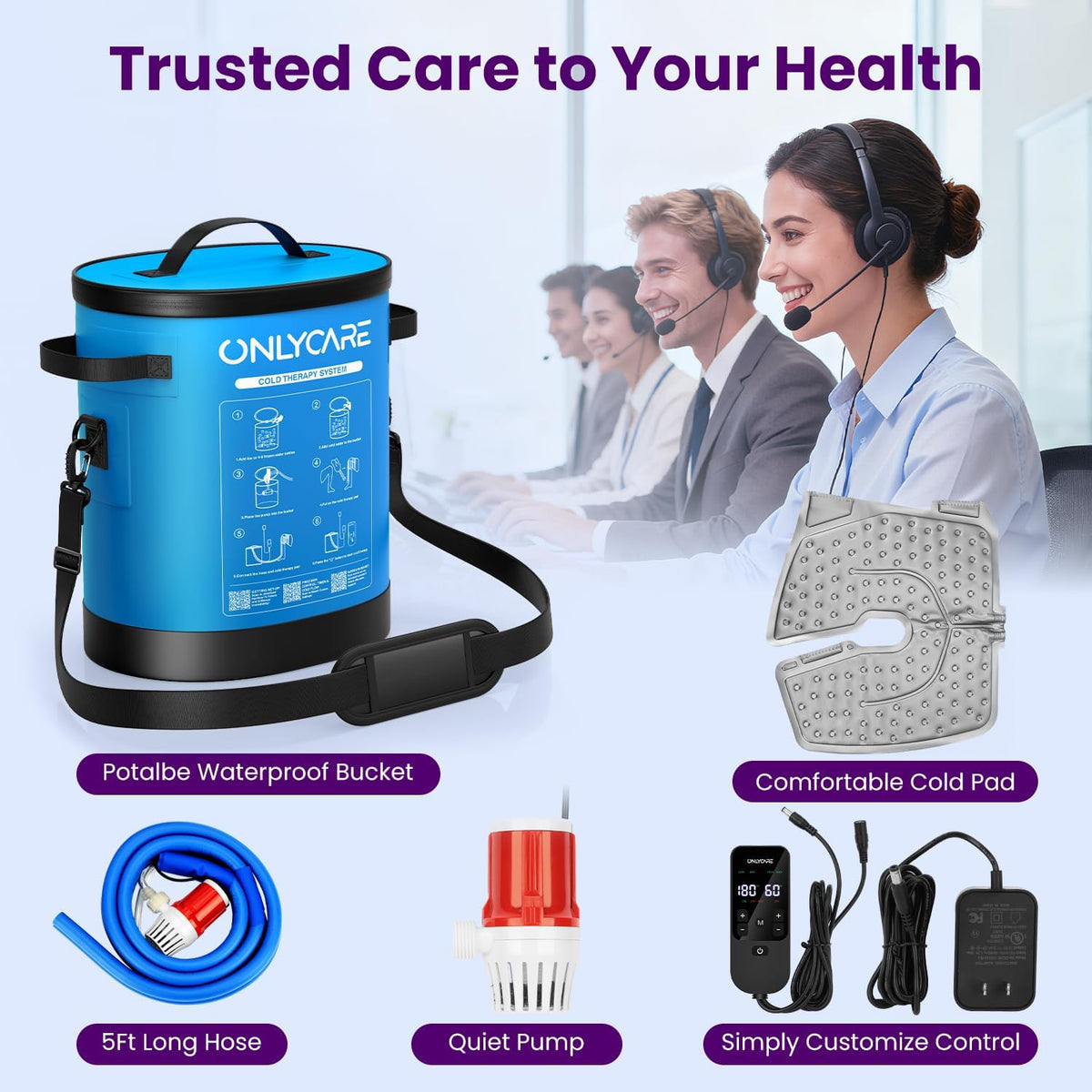 ONLYCARE Cold Therapy Machine, Ice Machine for Knee After Surgery