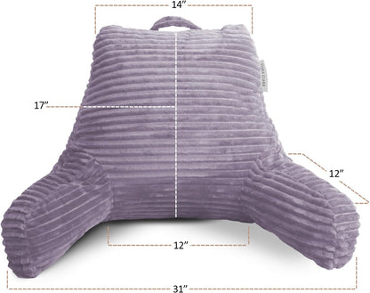 Clara Clark Reading Pillow for Bed Adult – Back Pillow for Sitting in Bed, Standard Bed Pillows for Sitting Up, Foam Chair Pillow, Sage Green Rest Pillow