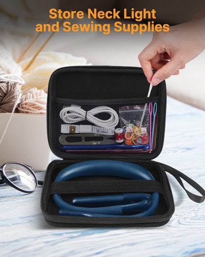 Reading Light Book Lovers Gifts: Upgraded Neck Light with Power Display & Timer, 80Hrs Rechargeable Book Lights for Reading at Night,Birthday Gifts for Readers Women, Knitting Crochet Accessories