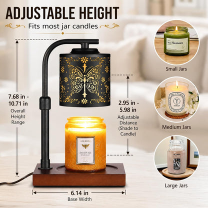 Candle Warmer Lamp Adjustable Height Dimmable for Jar Candles Hummingbird
