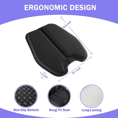 Soft Thin Gel Seat Cushion with 1 Inch Gel - Sciatica Relief