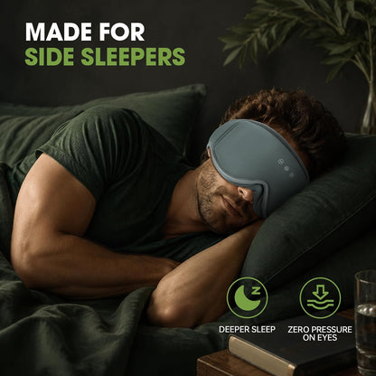 Sleep Mask with Bluetooth 5.4 Headphones, Removable 3D Eye Cups, Timing Sleeping Headphones for Side Sleepers, Wireless Music Eye Mask Speakers for Men, Women, Tech Gifts, Pink