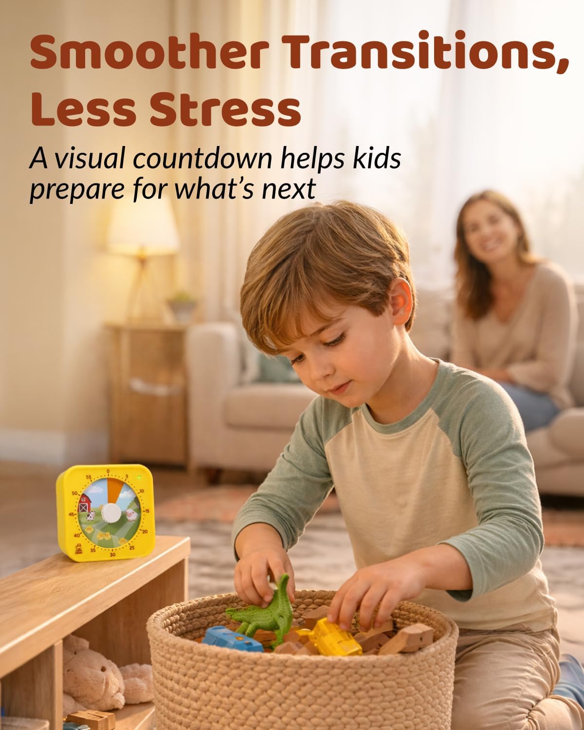 Visual Timer for Kids - The Perfect Kids Timer Visual Aid for Classroom, Home & Desk Use - Great for Study, Productivity, Toddlers Shower & Potty Training Time 60 Minute Countdown Timers (Dinosaur)