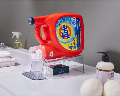 iDesign Laundry Detergent Holder, Clear | Liquid Detergent Stand, Laundry Room Organization