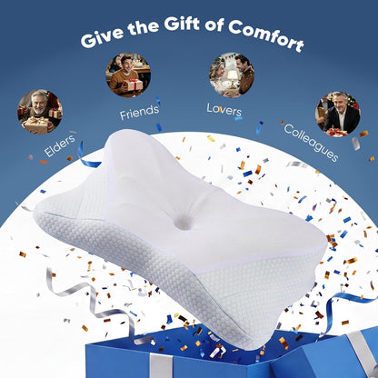 Sweetcrispy Cervical Pillow for Neck Pain Relief, Cooling Memory Foam
