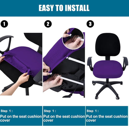 Smiry Office Computer Chair Armrest Covers, 2PCs Anti-dust Arm Rest Pad | Removable Washable Desk Chair Arm Pad Covers, Grey