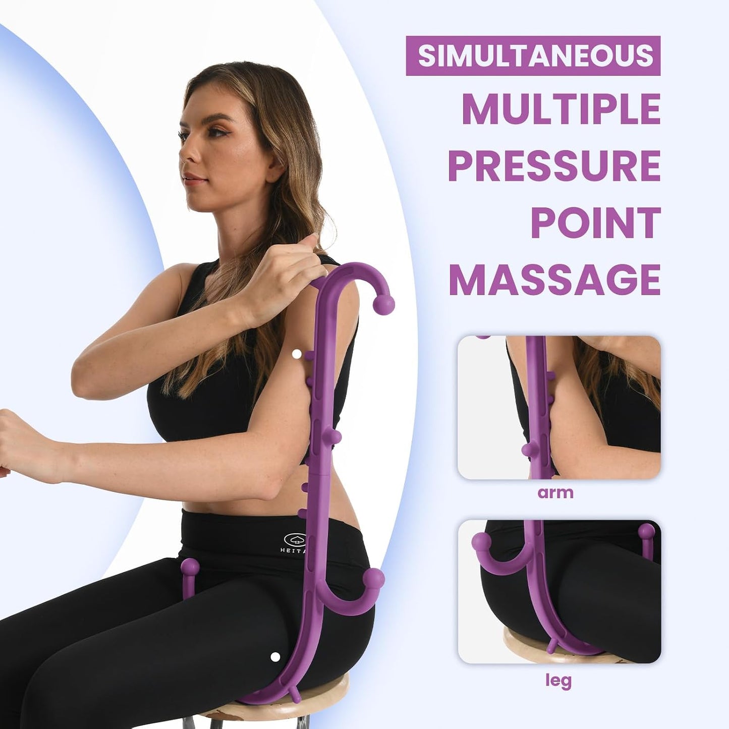Ranarose Deep Tissue Back & Neck Massager for Body Muscle Pain Relief | Trigger Point Massage Tool for Full Body, Shoulders, Legs, Muscle Knot Remover, for Self-Massage, Pressure Point Massage Tool
