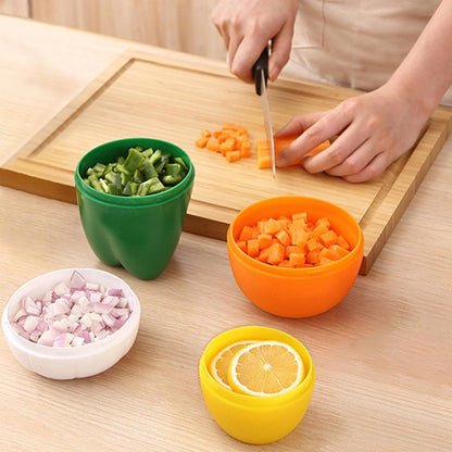 Onion Tomato Keeper for Refrigerator, Reusable, Dishwasher-safe | 2 Pack Food-shape Storage Saver Container for Leftover Vegetables, Clear Lid Easy Clean
