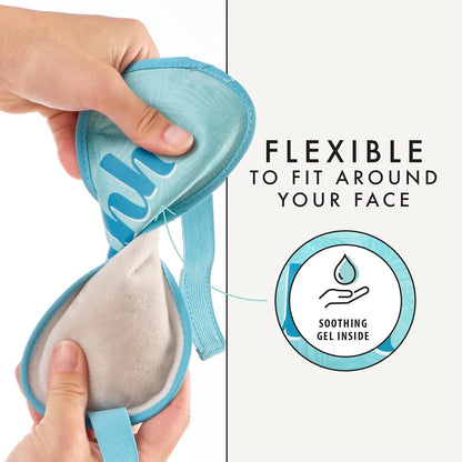 Fit+Fresh Cooling Gel Eye Mask & Cold Head Wrap - Migraine Ice Pack for Relief