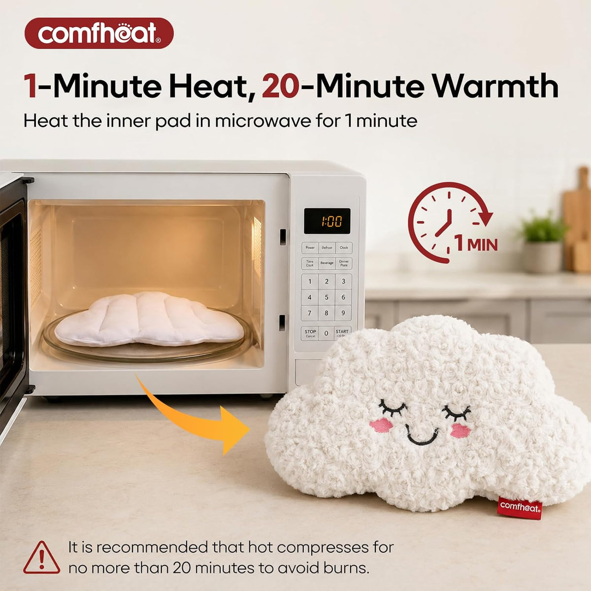 Microwave Unscented Heating Pad for Pain Relief, Moist Heat Pack