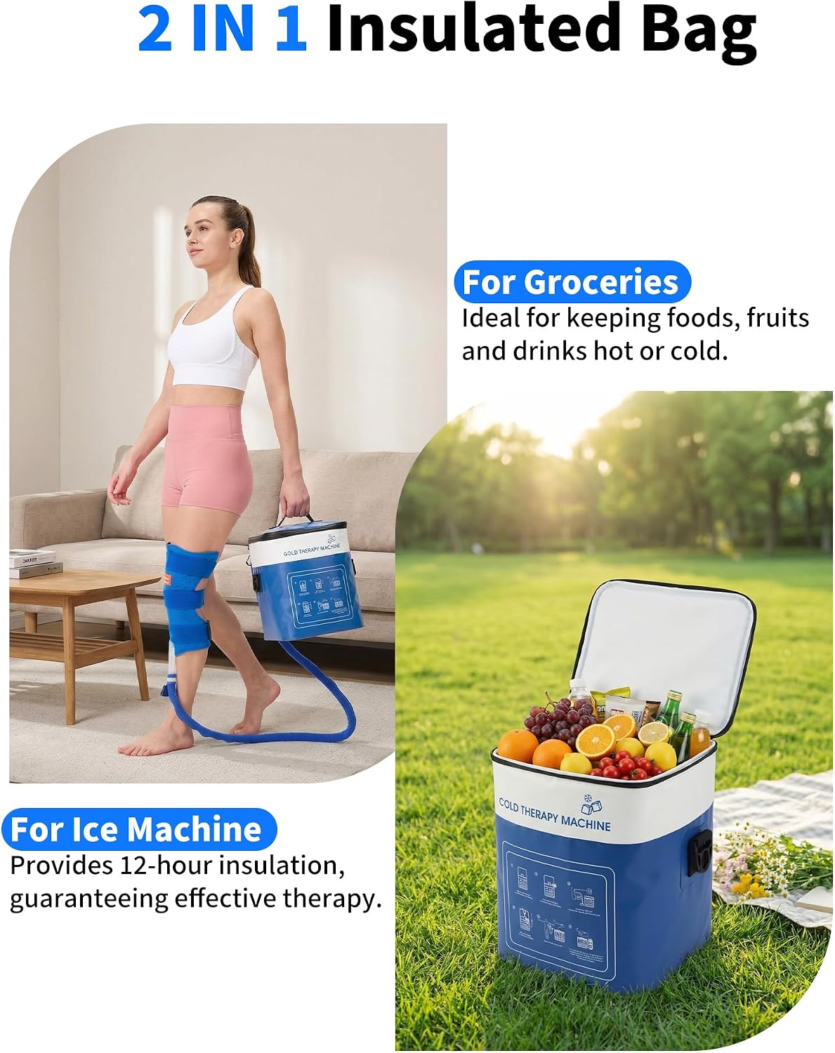Ankle Foot Ice Pack Wrap for Cold Therapy Machine, Replacement Pad Only for Cryotherapy Unit, Cold Water Therapy for Plantar Fasciitis Relief, Post-Surgery & Injury Recovery - Universal Connector