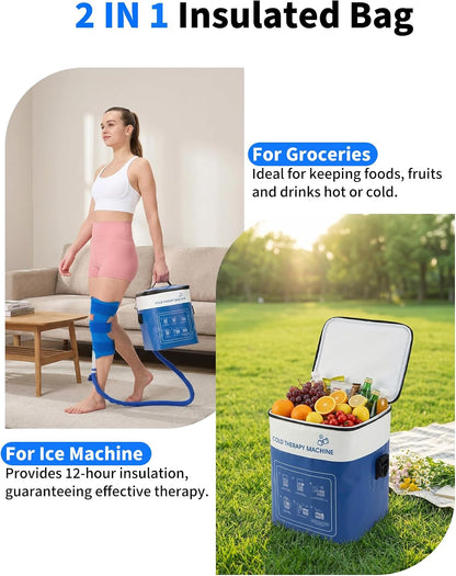 Ankle Foot Ice Pack Wrap for Cold Therapy Machine, Replacement Pad Only for Cryotherapy Unit, Cold Water Therapy for Plantar Fasciitis Relief, Post-Surgery & Injury Recovery - Universal Connector