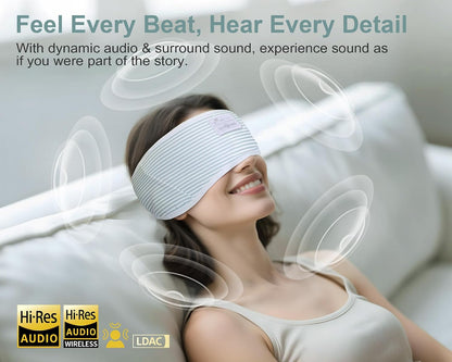 MUSICOZY Bluetooth Headband Sleep Headphones Earbuds for Sleeping Sports | Wireless Music Earphones Sports Sweat Resistant with HD Stereo Speakers for Workout Running Travel Yoga Ideal Gifts