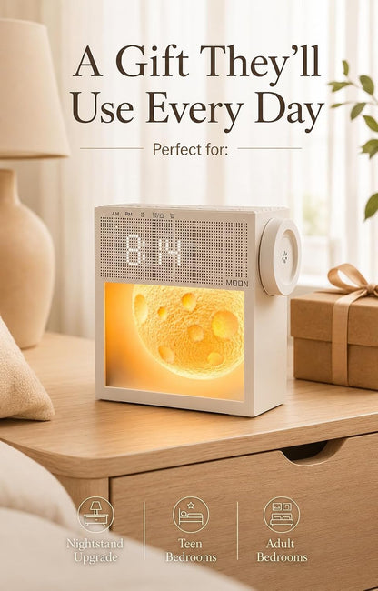 Sunrise Alarm Clock with Sound Machine, Wake Up Light & Wireless Charger