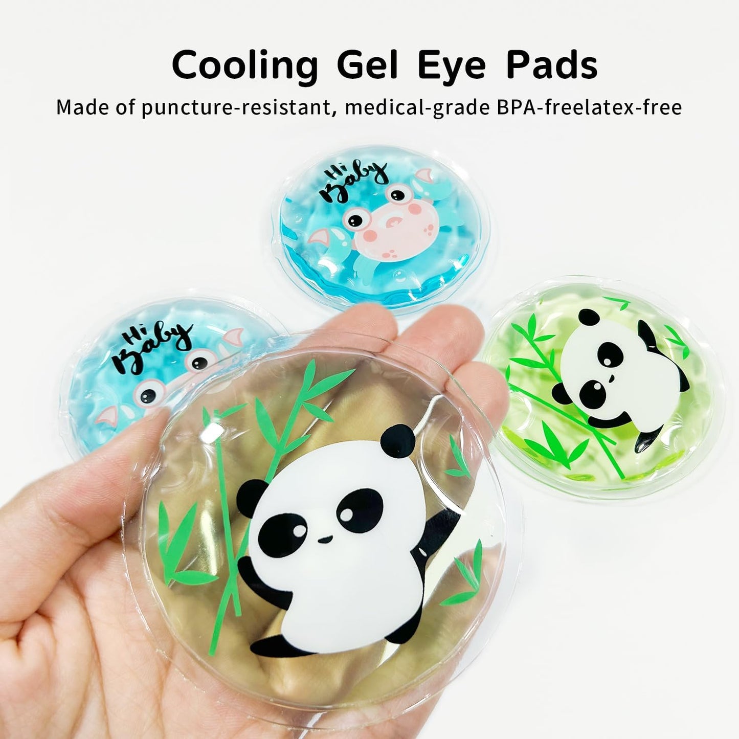4PCS Gel Eye Ice Pack Set Reusable, Cold and Hot Compress for Eyes, Ice Pack for Eyes, Cooling Eye Pads for Eye Strain, Swelling, Redness, Dark Circles, Puffy Eyes, and Eye Recovery Surgery.
