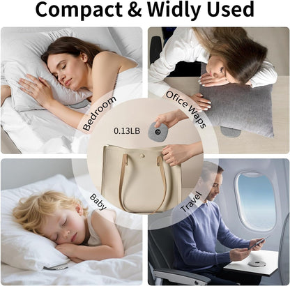 Under Pillow Speaker for Sleeping, Pillow Speaker for Sleeping with White Noise &Timer, Wireless Sleep Aid with Stereo Bass Private Sleep Headphones for Side Sleepers-Light Purple