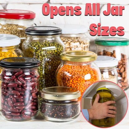 Under Cabinet Jar Openers for Weak Hands, Jar Opener for Seniors, Arthritis One Handed Gadget & Bottle Opener, Essential Kitchen Gadgets for Home Assistance Heavy-Duty Grip Tool for All Jar Sizes