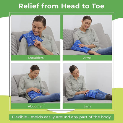 Nature Creation Microwaveable Herbal Heating Pad for Lumbar - Soothing Hot & Cold Therapy Pack for Lower Back- Soothing Relaxation, Warmth and Comfort - Lavender Flowers
