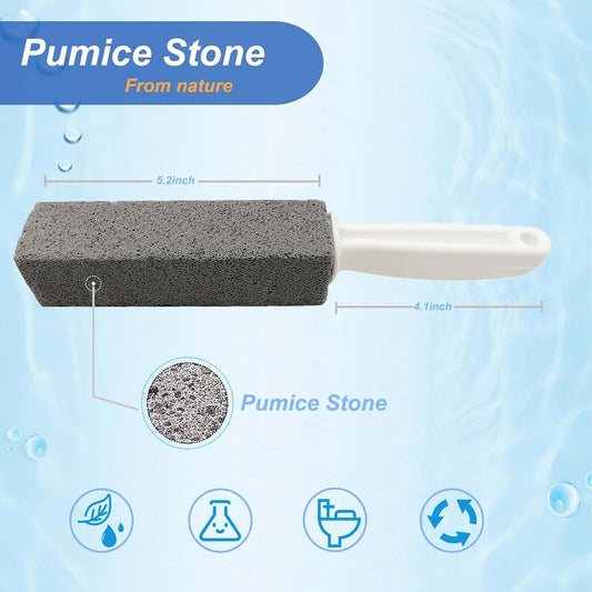 Pumice Cleaning Stone with Handle Pumice Stone for Toilet Bowl Household Cleaning 2 Pack