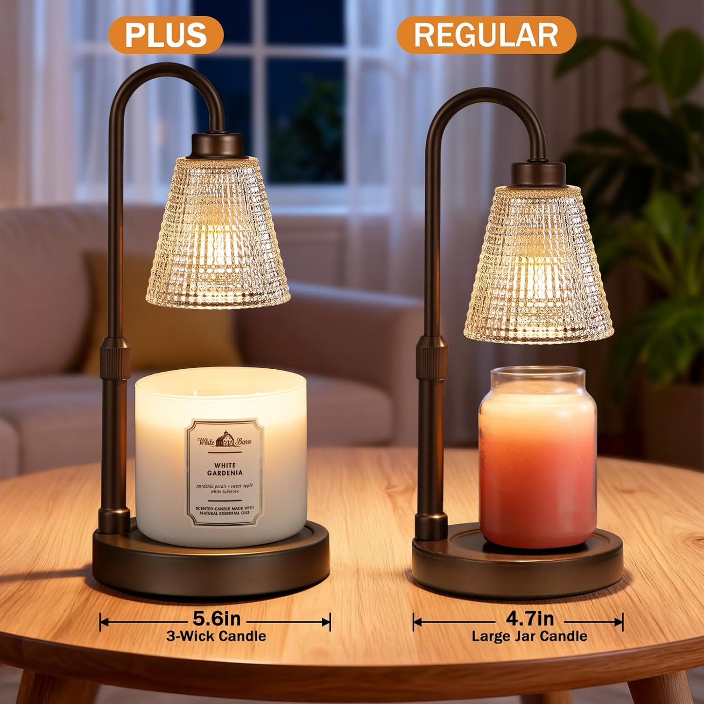 Innqoo Candle Warmer Lamp with Timer Home Decor Birthday Gifts for Women | Dimmable Candle Warmer for Jar Candles, Height Adjustable Wax Melts Warmer, House Warming Gifts New