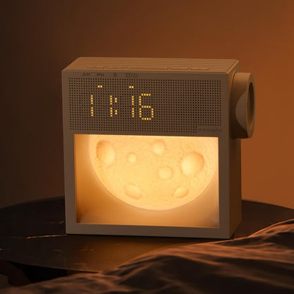 Portable Alarm Clock with Sounds Machine Night Light for Bedroom | 2000mAh, 20 Soothing White noise for Sleep, Digital Alarm Clock with Snooze, Gentle Wake Up Light, Sleep Timer (30-120 min)