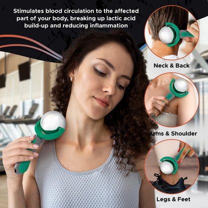Cold Massage Roller Ball | Cold Therapy | Ice Roller Ball with Handle | cryo Stick | Relieve Muscle Pain (Green)
