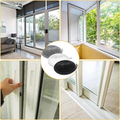 Bruiefpap 39.4FT Weather Stripping for Doors and Windows, Self-Adhesive Soundproofing Door Seal, Door Insulation for Sliding, Exterior, Frames and Front, 0.35'' Wide x 0.35'' Thick, Grey