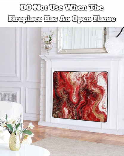 Magnetic Fireplace Cover Sage Green Marble Fireplace Screen Decorative Abstract Fluid Art Insulation Fireplaces Blocker Blanket Save Energy Fireplaces Draft Stopper Covers for Living Room 36x30 Inch