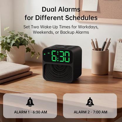 AuroraCalm Extra Loud Alarm Clock for Heavy Sleepers with 115dB Alarm