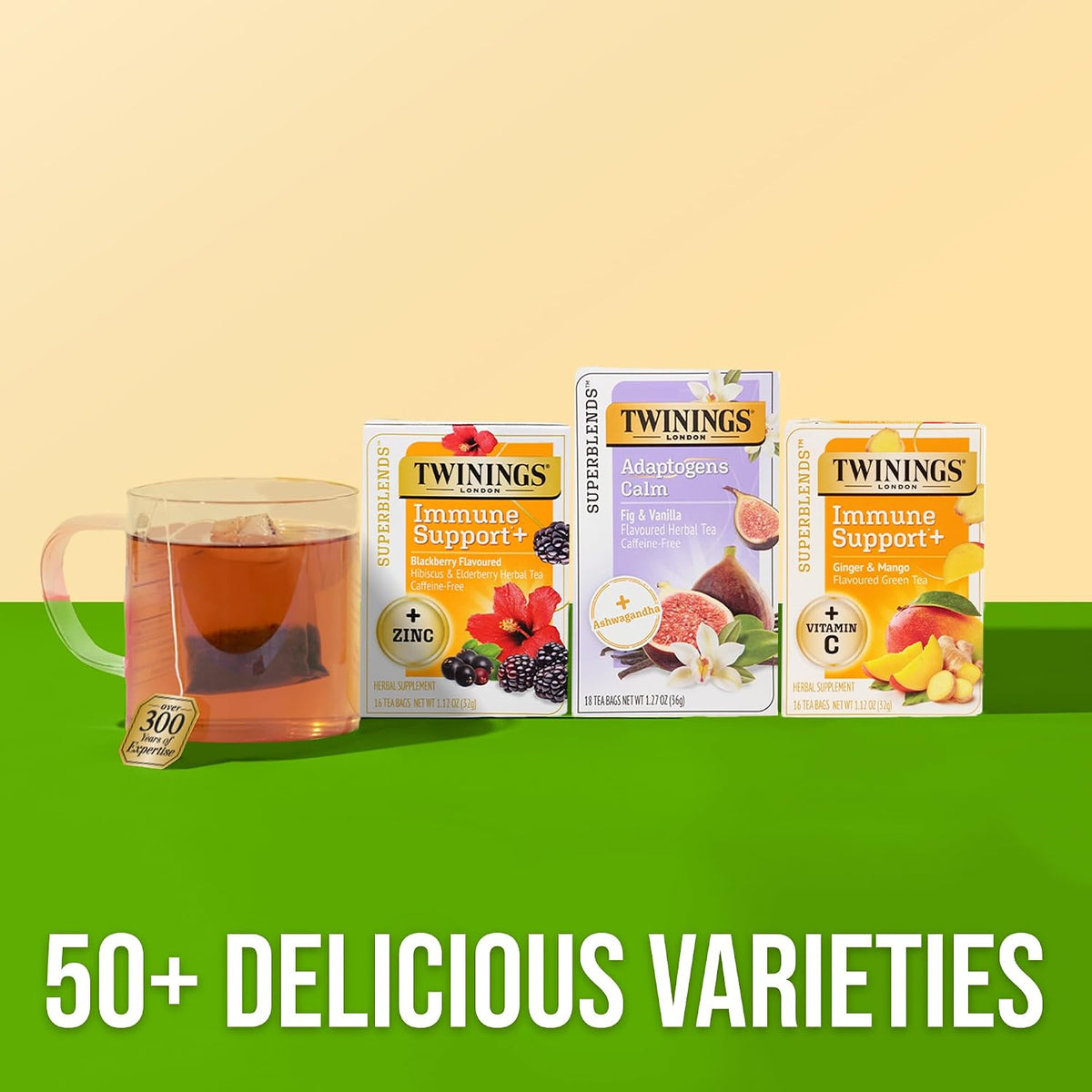 Twinings Adaptogens Calm Ashwagandha Fig & Vanilla Tea Bags (1 Pack)