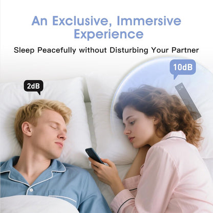 Under-Pillow Speaker for Sleeping - Bluetooth White Noise Sound Machine, Bone Conduction Bluetooth Under Pillow Speaker with 36 Soothing Sounds, Timer, TF Card Support for Side Sleepers & Deep Sleep