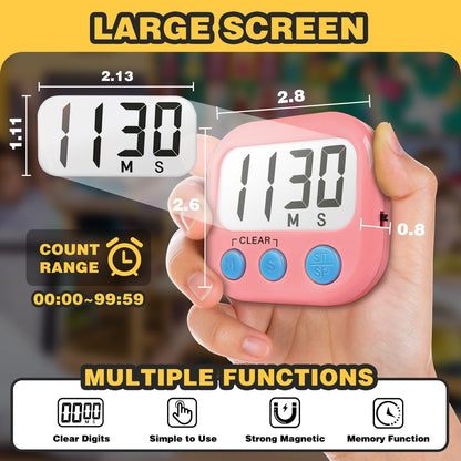 Digital Timer for Kids Classroom Timers for Teachers 2 Pack Blue Green
